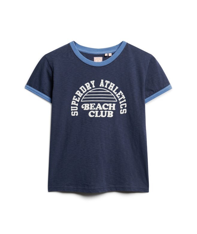 Athletic Essentials Beach Graphic Ringer T-shirt Athletic Essentials Beach Graphic Ringer T-shirt