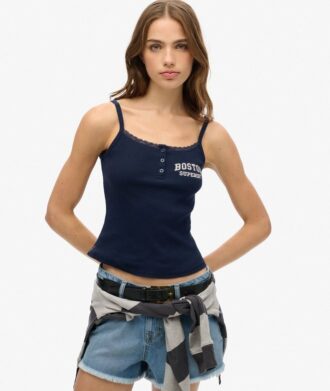 Athletic Essentials Graphic Button Cami Top