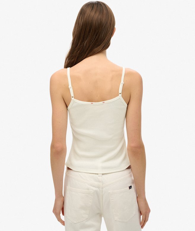 Athletic Essentials Graphic Button Cami Top Athletic Essentials Graphic Button Cami Top