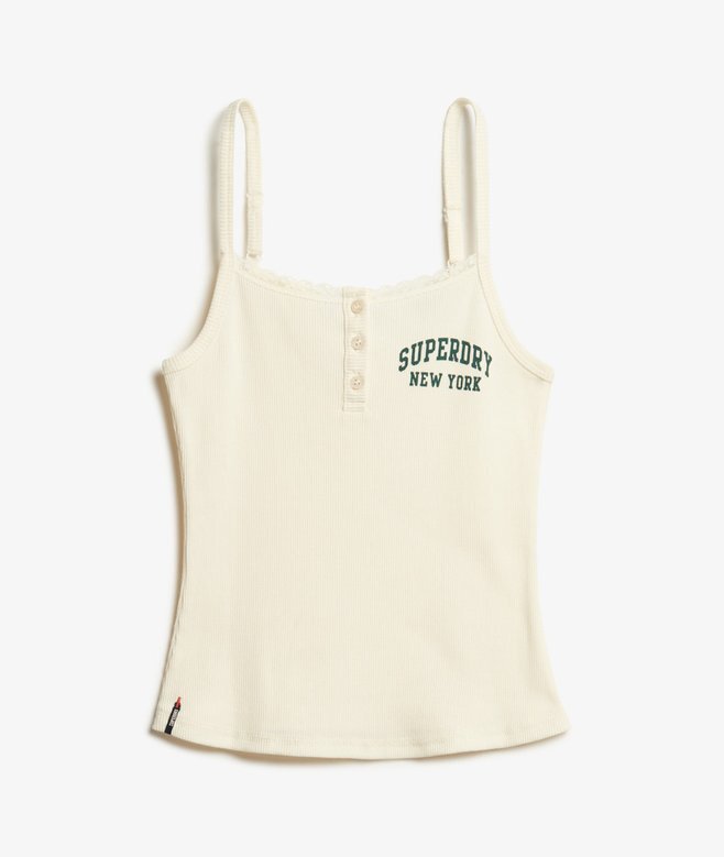 Athletic Essentials Graphic Button Cami Top Athletic Essentials Graphic Button Cami Top