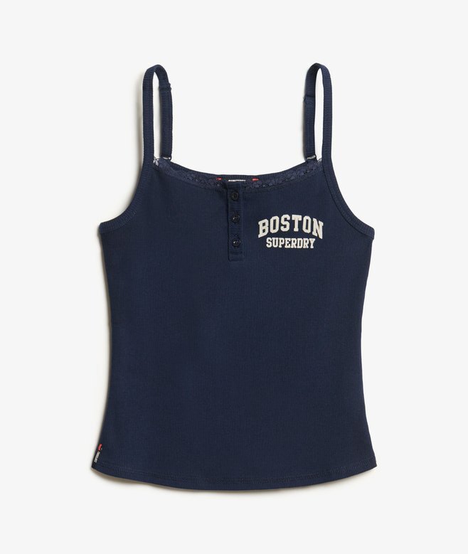 Athletic Essentials Graphic Button Cami Top Athletic Essentials Graphic Button Cami Top