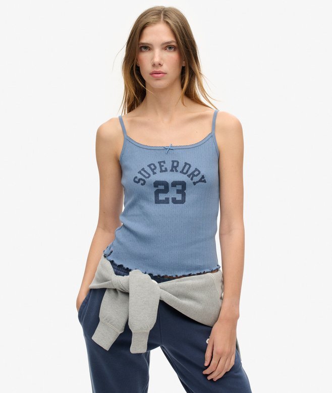 Athletic Essentials Graphic Pointelle Cami Top Athletic Essentials Graphic Pointelle Cami Top