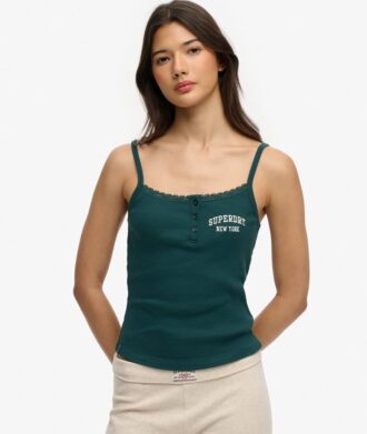 Athletic Essentials Κεντημένη μπλούζα με κουμπιά
