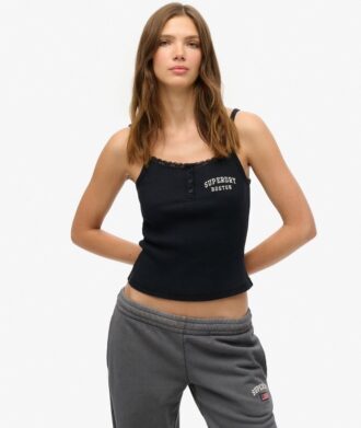 Athletic Essentials Κεντημένη μπλούζα με κουμπιά