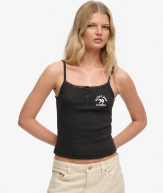 Athletic Essentials Κεντημένη μπλούζα με κουμπιά