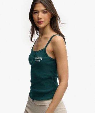 Athletic Essentials Κεντημένη μπλούζα με κουμπιά