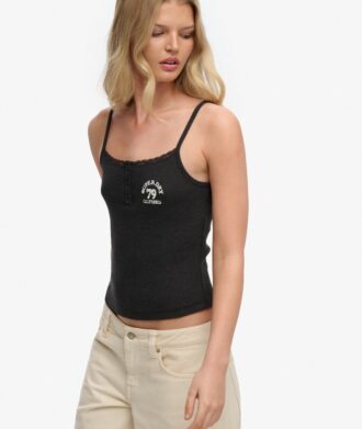 Athletic Essentials Κεντημένη μπλούζα με κουμπιά