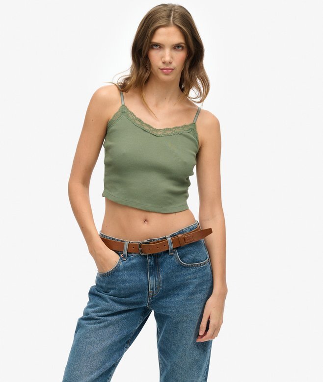 Athletic Essentials Κοντή μπλούζα με δαντέλα Athletic Essentials Κοντή μπλούζα με δαντέλα