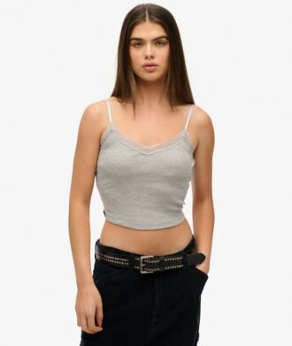 Athletic Essentials Κοντή μπλούζα με δαντέλα