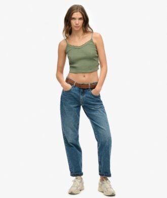 Athletic Essentials Κοντή μπλούζα με δαντέλα