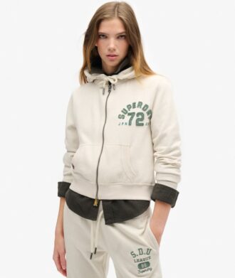 Athletic Essentials Relaxed Crop Zip-Φούτερ με κουκούλα