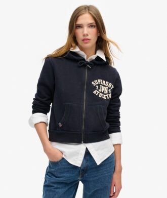 Athletic Essentials Relaxed Crop Zip-Φούτερ με κουκούλα
