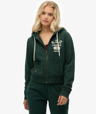 Athletic Essentials Relaxed Crop Zip-Φούτερ με κουκούλα