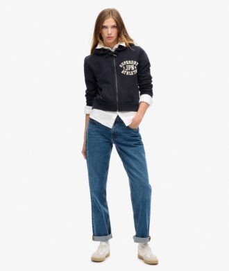 Athletic Essentials Relaxed Crop Zip-Φούτερ με κουκούλα