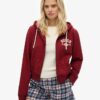 Athletic Essentials Relaxed Crop Zip-Φούτερ με κουκούλα
