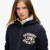 Athletic Essentials Relaxed Crop Zip-Φούτερ με κουκούλα
