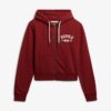 Athletic Essentials Relaxed Crop Zip-Φούτερ με κουκούλα