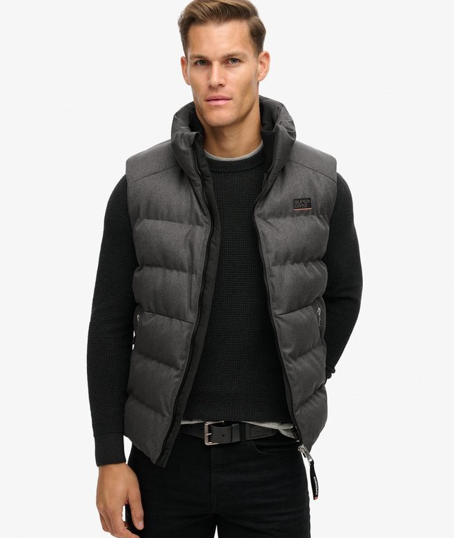 Αθλητικό Puffer γιλέκο από τουίντ Αθλητικό Puffer γιλέκο από τουίντ