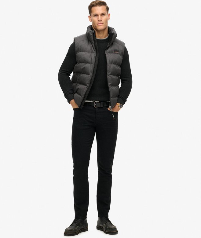 Αθλητικό Puffer γιλέκο από τουίντ Αθλητικό Puffer γιλέκο από τουίντ