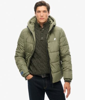 Αθλητικό Puffer μπουφάν με κουκούλα