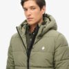 Αθλητικό Puffer μπουφάν με κουκούλα