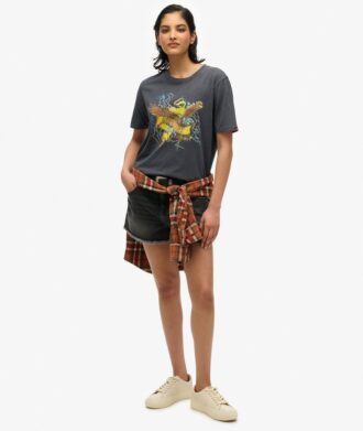 Biker Rock Graphic Relaxed T-shirt