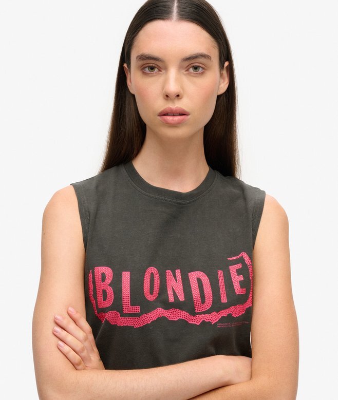 Blondie X Superdry Στενή αμάνικη μπλούζα Blondie X Superdry Στενή αμάνικη μπλούζα