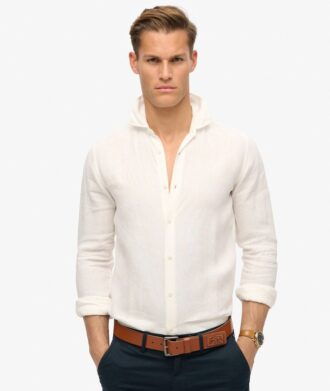 Casual Linen Long Sleeve Pουκάμισο