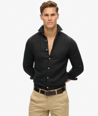 Casual Linen Long Sleeve Pουκάμισο