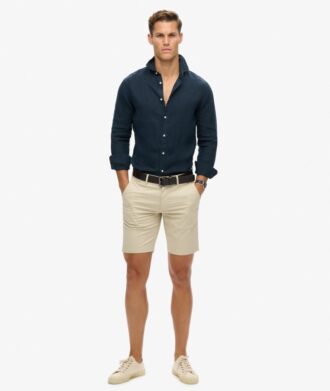 Casual Linen Long Sleeve Pουκάμισο