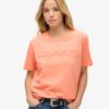 Χαλαρό T-shirt με ανάγλυφο λογότυπο
