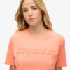 Χαλαρό T-shirt με ανάγλυφο λογότυπο