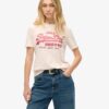 Χαλαρό T-shirt με μεταλλικό λογότυπο