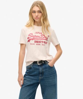 Χαλαρό T-shirt με μεταλλικό λογότυπο