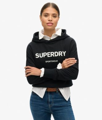 Core Sport Crop Box Φούτερ με κουκούλα