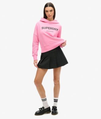 Core Sport Crop Box Φούτερ με κουκούλα