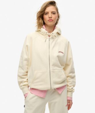 Essential Logo Oversized Raglan Zip Φούτερ με κουκούλα