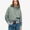 Essential Logo Oversized Raglan Zip Φούτερ με κουκούλα