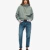 Essential Logo Oversized Raglan Zip Φούτερ με κουκούλα