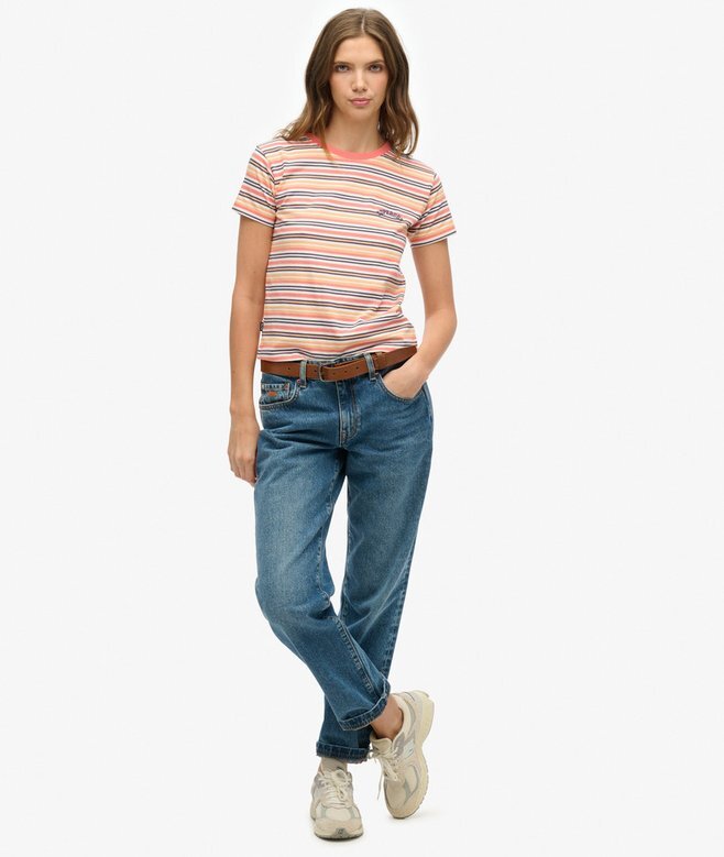 Essential Logo Striped Fitted T-shirt Essential Logo Striped Fitted T-shirt
