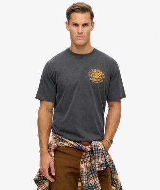 Φαρδύ T-shirt με γραφικό Biker Rock