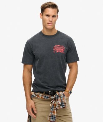 Φαρδύ T-shirt με γραφικό Biker Rock