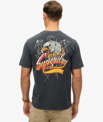 Φαρδύ T-shirt με γραφικό Biker Rock