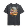 Φαρδύ T-shirt με γραφικό Biker Rock