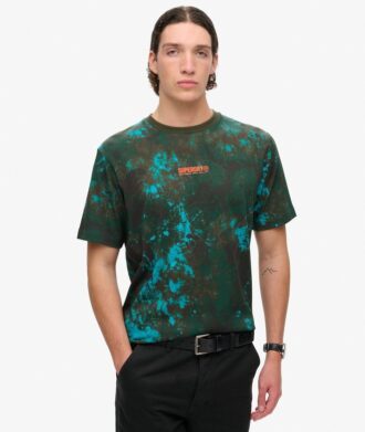 Φαρδύ T-shirt με γραφικό καμουφλάζ