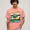 Φαρδύ T-shirt με γραφικό Neon Travel