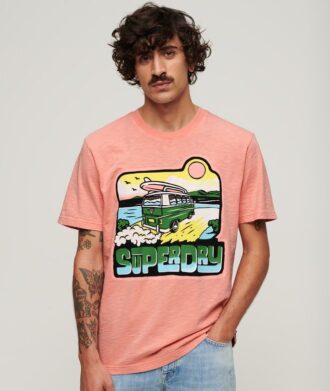 Φαρδύ T-shirt με γραφικό Neon Travel