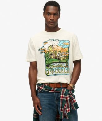 Φαρδύ T-shirt με γραφικό Neon Travel