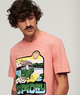 Φαρδύ T-shirt με γραφικό Neon Travel
