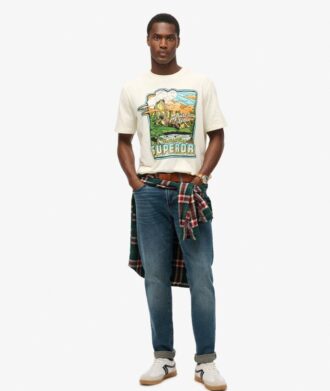 Φαρδύ T-shirt με γραφικό Neon Travel